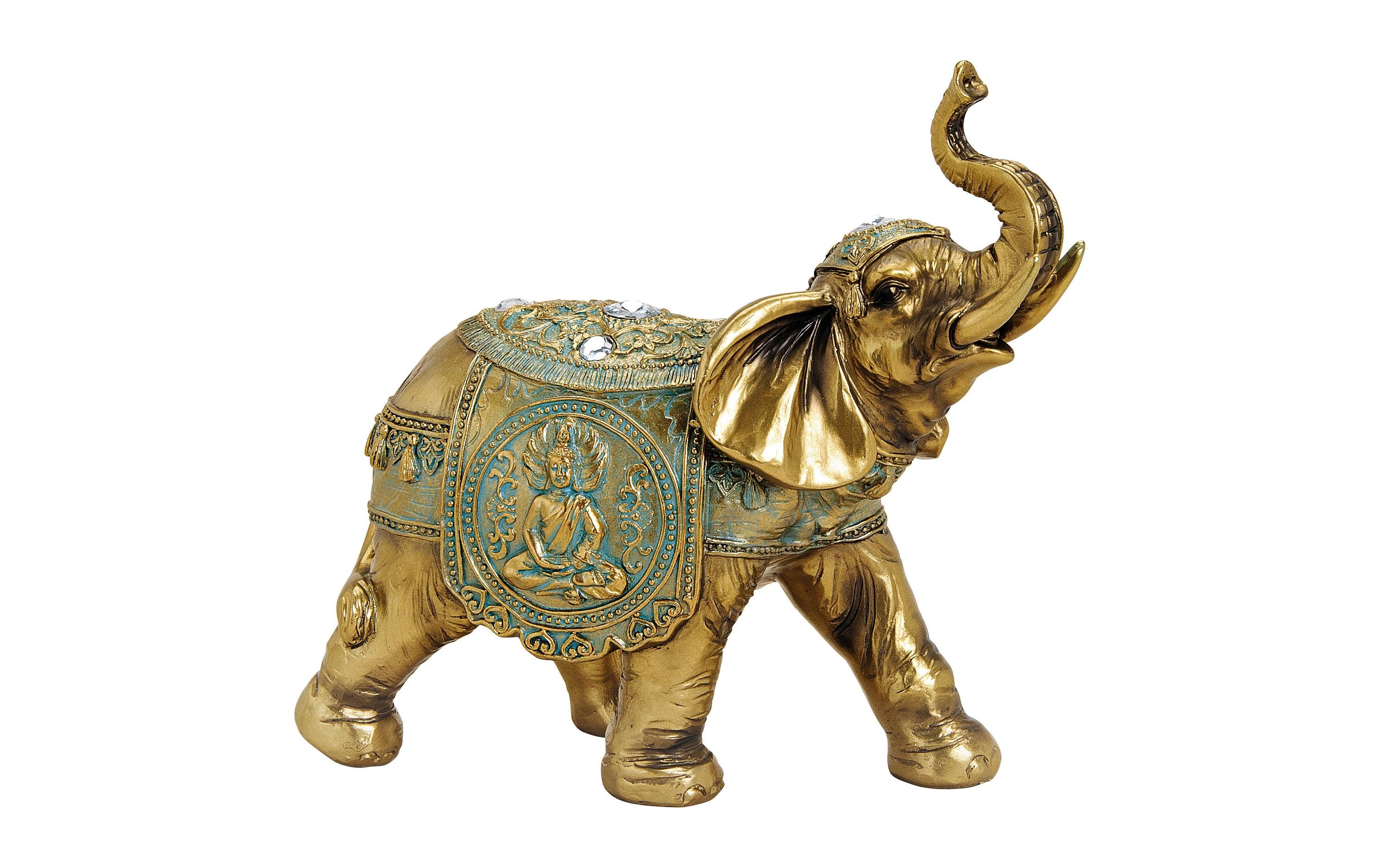 G. Wurm Dekofigur Elefant Grösse: 21x20x10cm, Polyresin