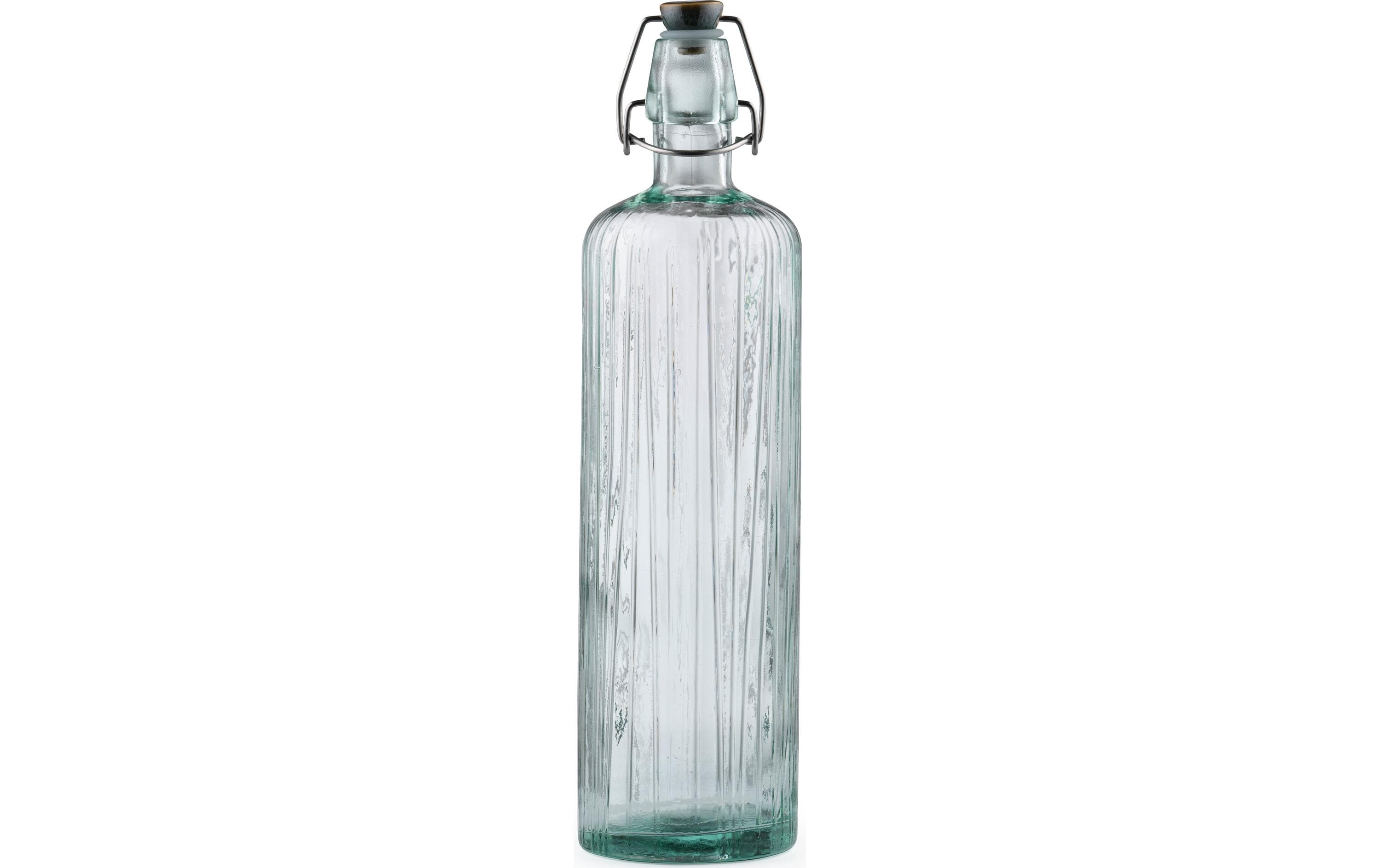 Bitz Glasflasche Kusintha Grün 1.2l 1 Stk., 8x34cm, Glas, Bügelverschluss