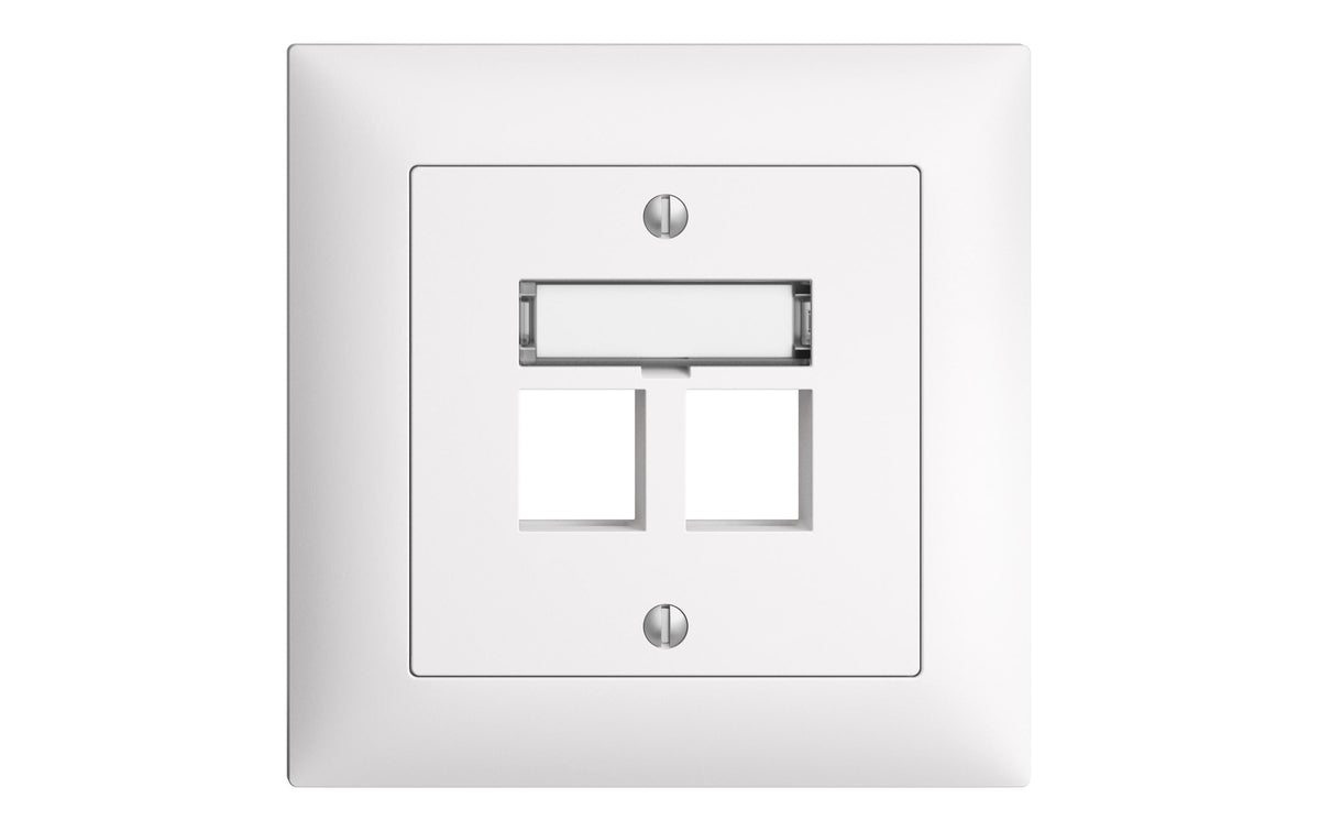 Feller EDIZIOdue Keystone Montage Set UP 2-fach, Auslass gerade, 878 140 000