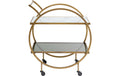 Kare Bartrolley Loft Braun/Gold Grösse: 74x39x85cm, Metall/Glas