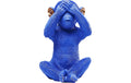 Kare Spardose Monkey Mizaru Blau Grösse: 23x24x35cm, Kunststoff