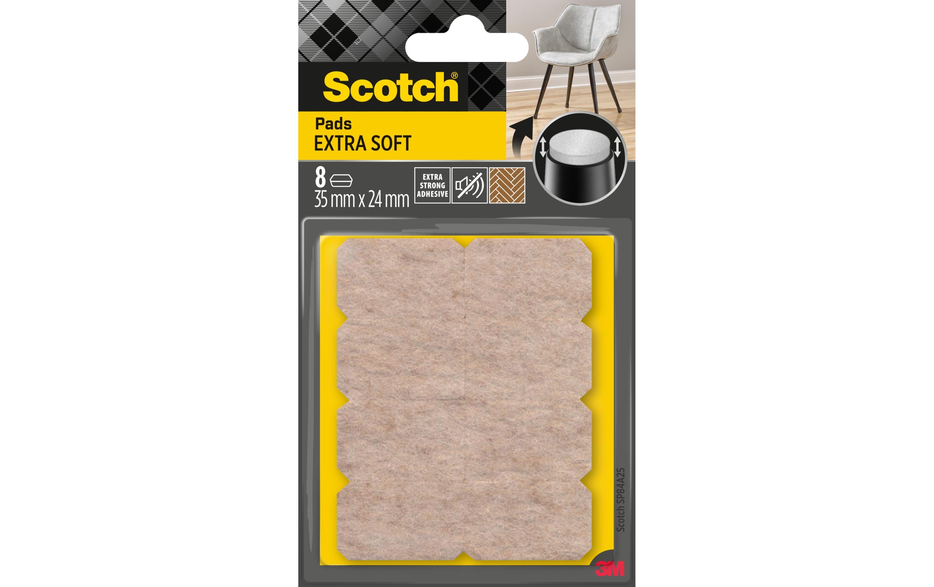 Extra weiche Filzgleiter 35mm x 24mm, Scotch Möbelgleiter