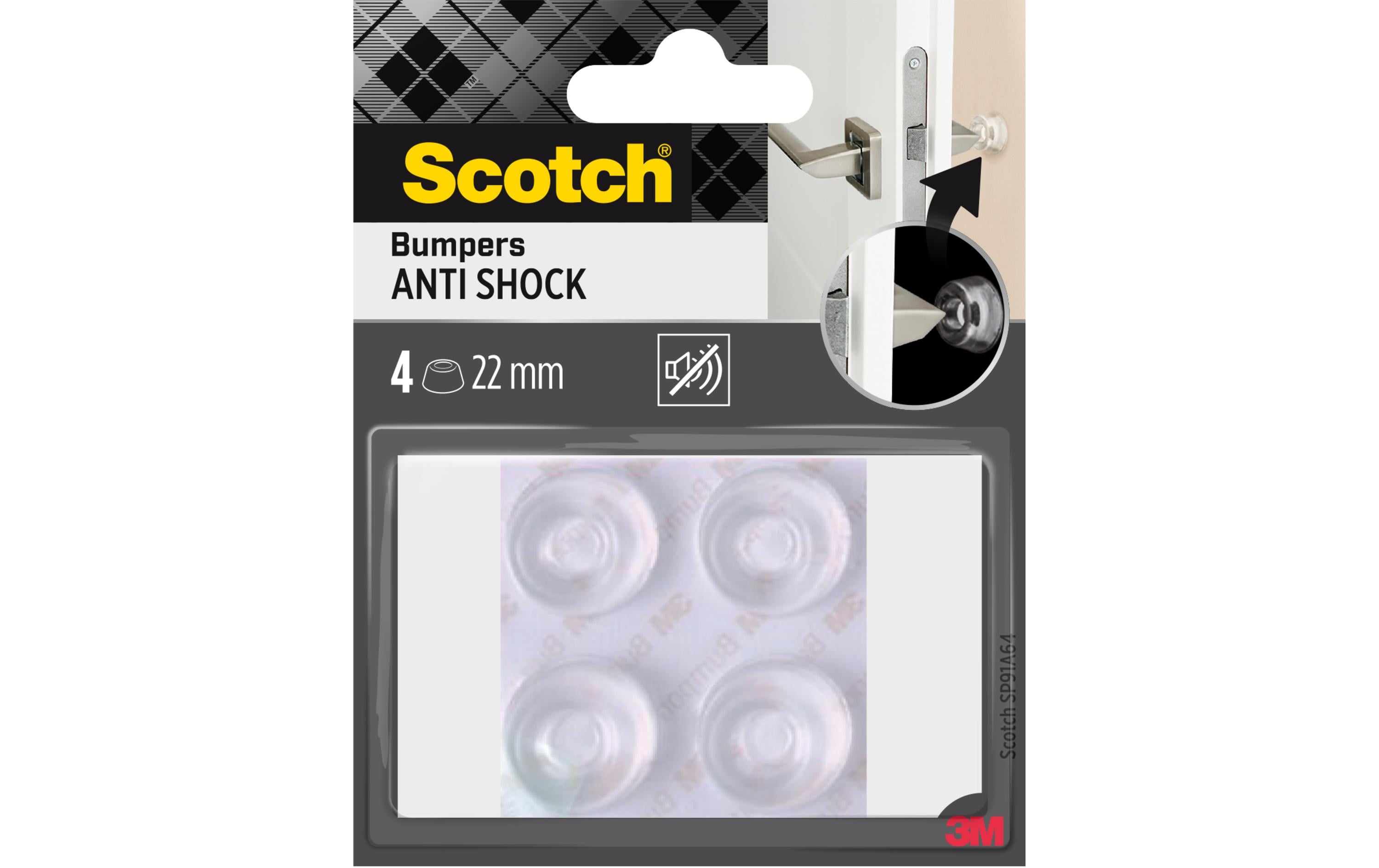 Schutzpuffer für Wände Ø 22mm Scotch Elastikpuffer Bumpons