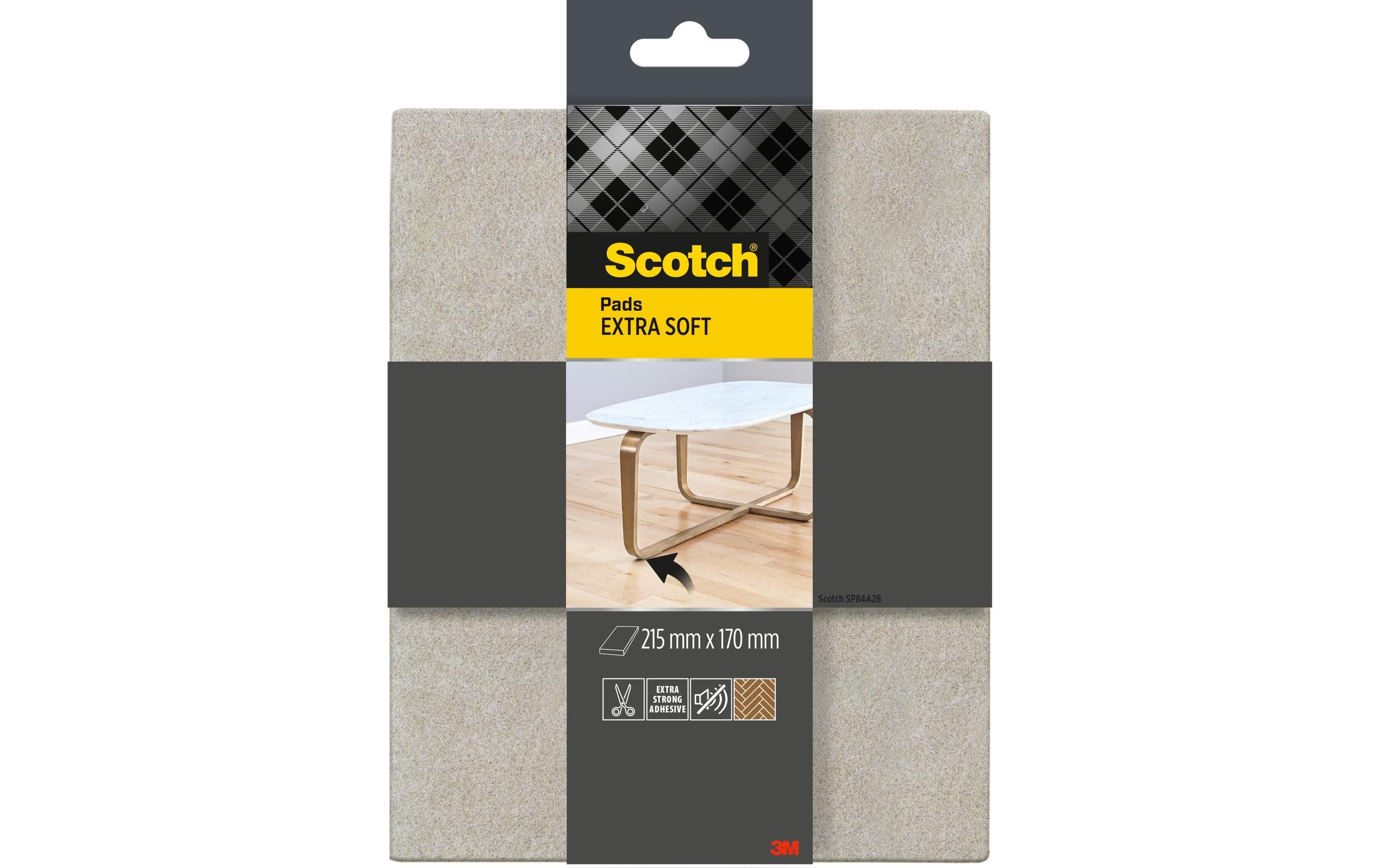 Extra weiche Filzgleiter 215mm x 170mm, Scotch Möbelgleiter