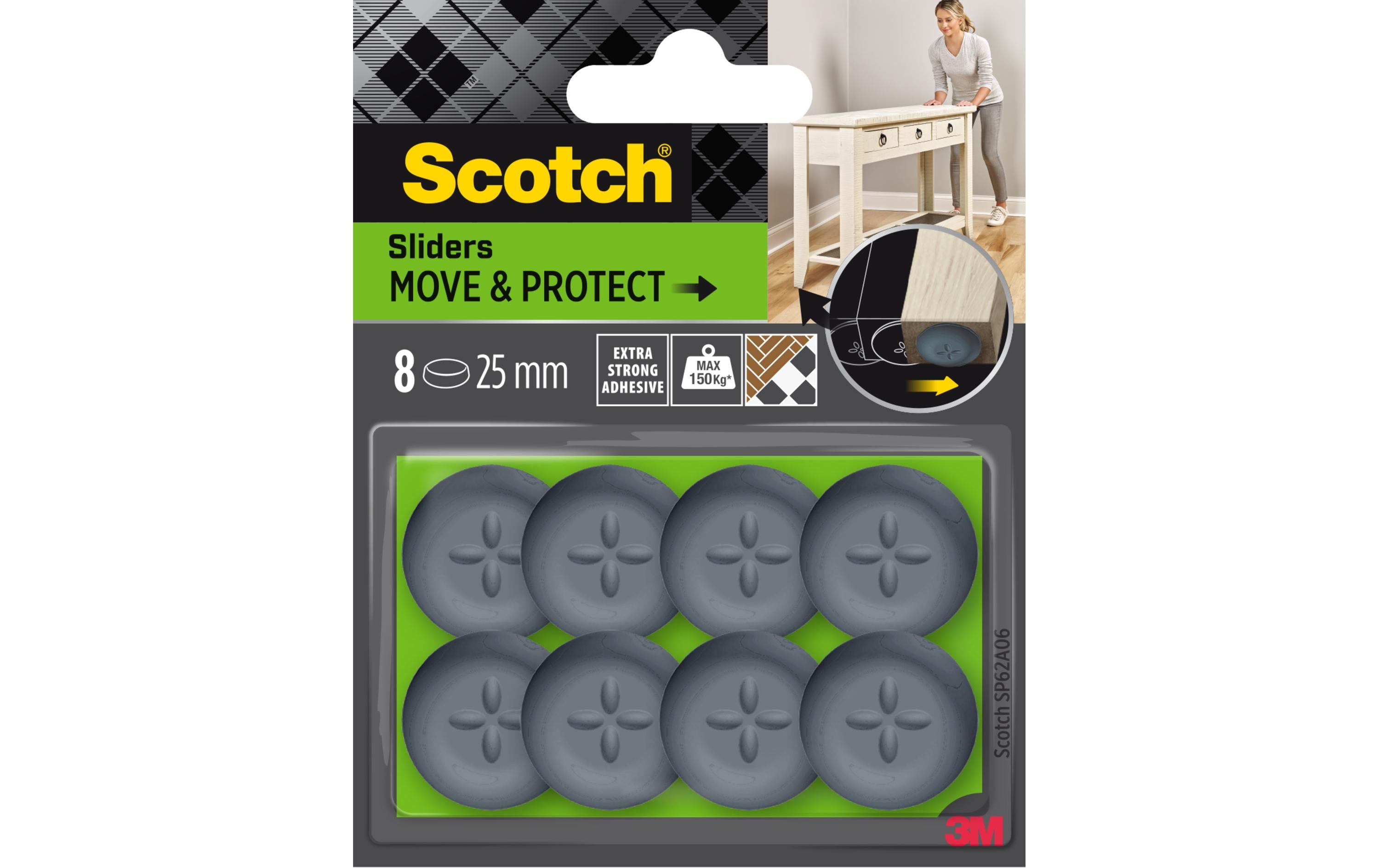 Stuhlgleiter Ø 25mm Robuste Stuhlbeingleiter von Scotch
