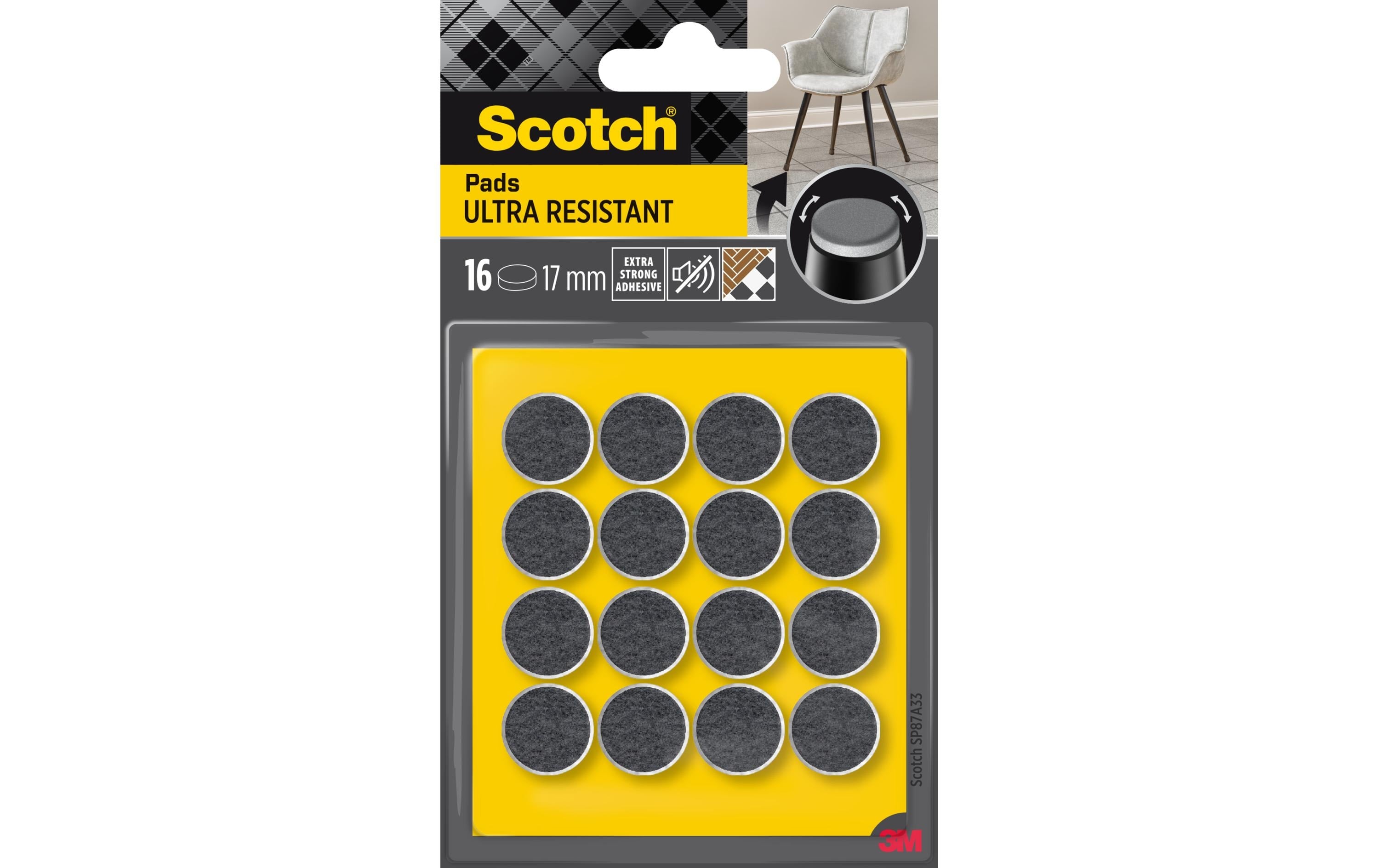 Filzgleiter  Ø 17mm, 16/Packung Extrembeständige Filzpads