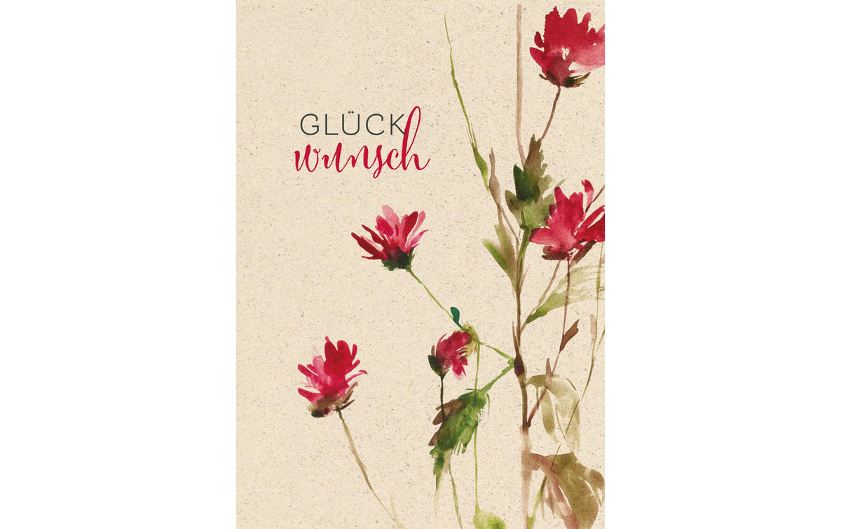 Bu Natur Verlag Geburstagskarte Blume, 12.2 x 17.5 cm