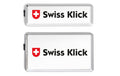 SWISS KLICK Nummernrahmen Hochformat SET Chrom glanz, 8x30 + 16x30cm