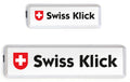 SWISS KLICK Nummernrahmen Langformat SET Chrom matt, 8x30 + 11x51cm