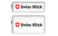 SWISS KLICK Nummernrahmen Hochformat SET Chrom matt, 8x30 + 16x30cm