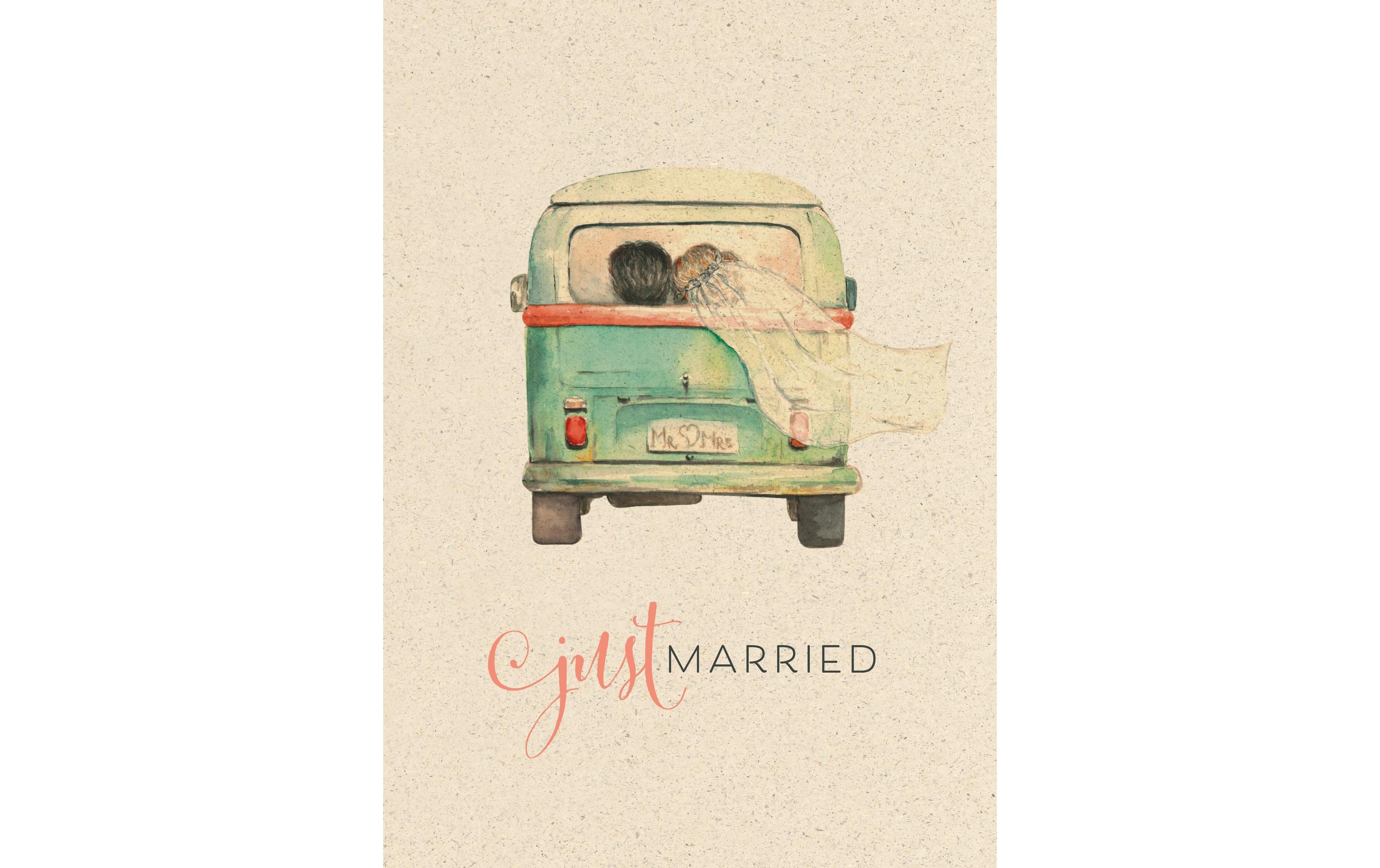 Bu Natur Verlag Hochzeitskarte Just Married, A4