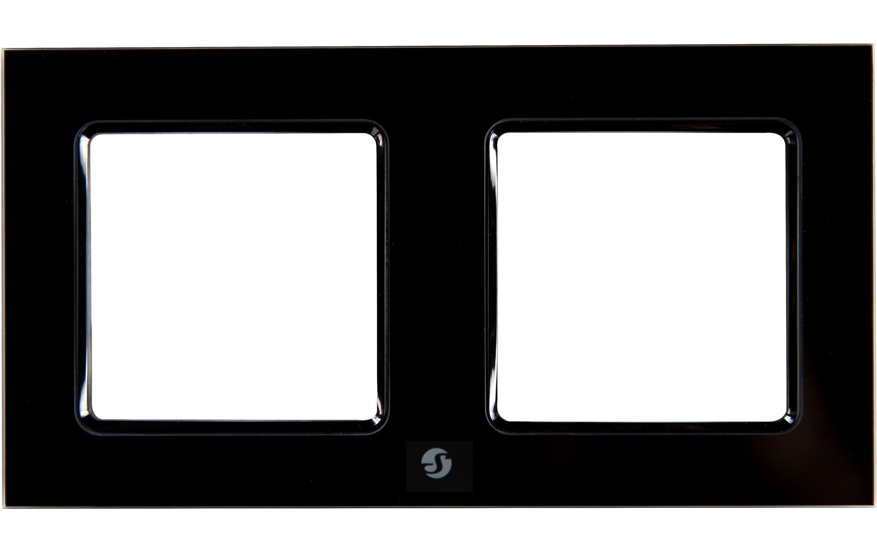 Shelly Wall Frame 2 Black Für Shelly Wall Switch