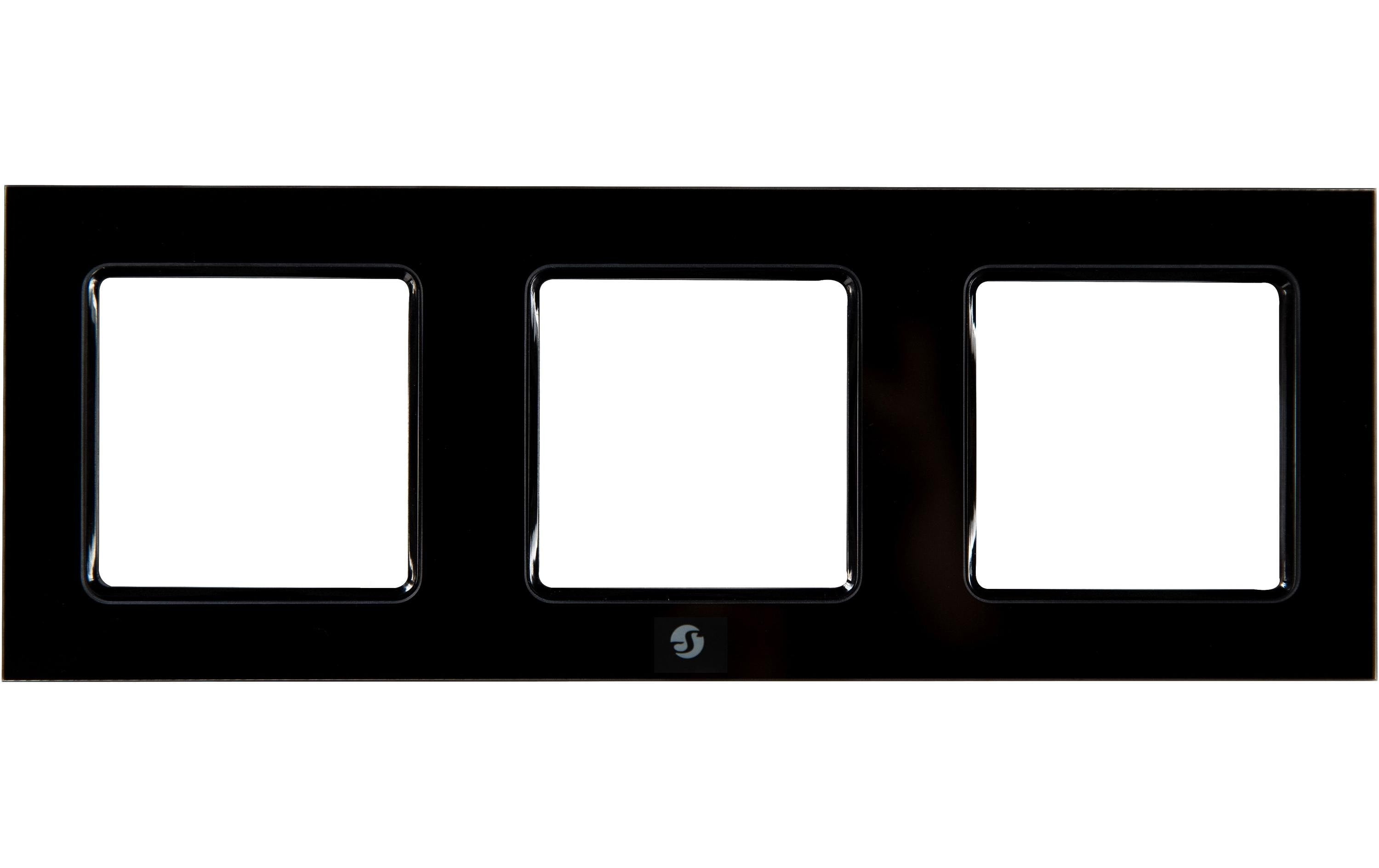 Shelly Wall Frame 3 Black Für Shelly Wall Switch
