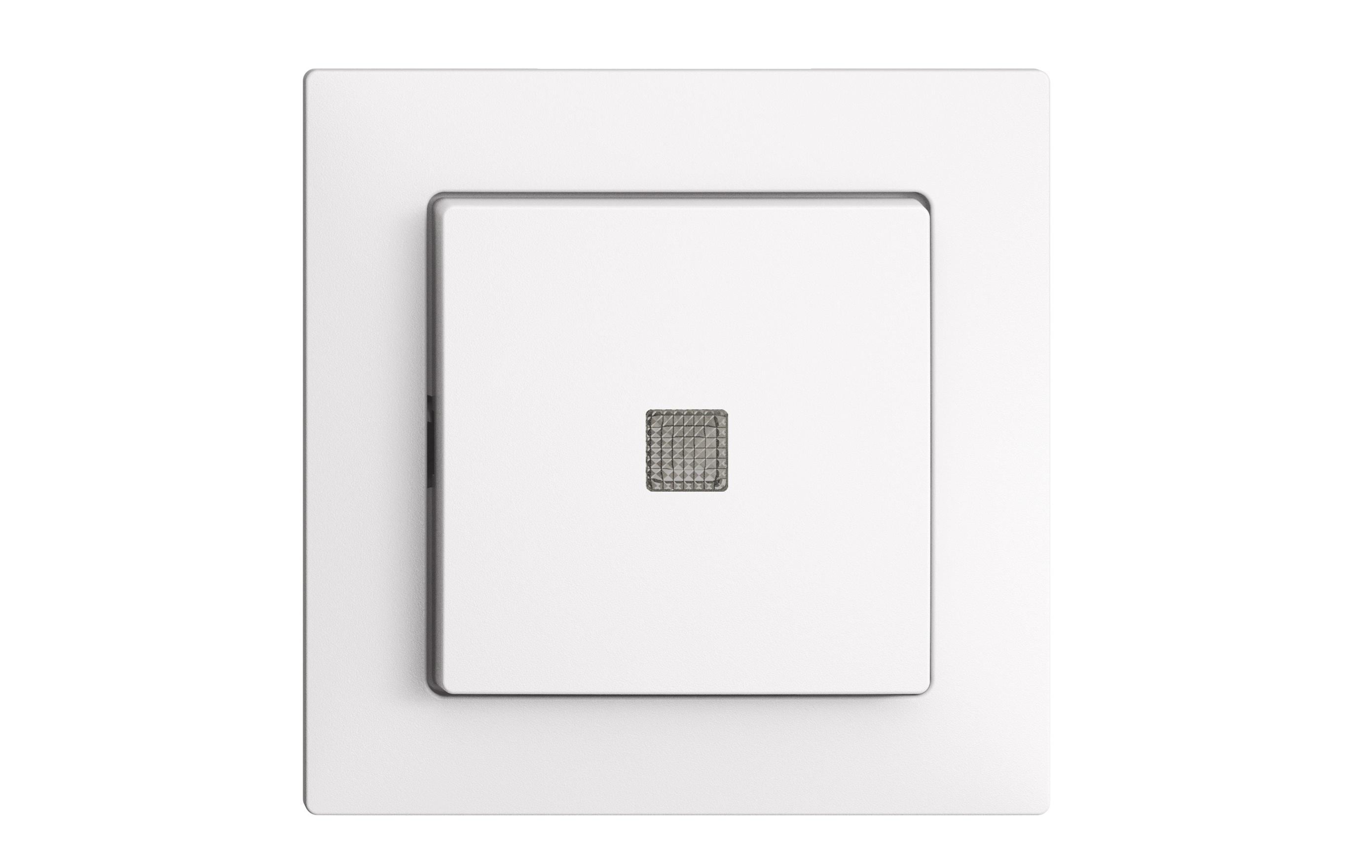 Feller UP-Leuchttaster EDIZIOdue A-R/1P LED gelb, Einsatz weiss