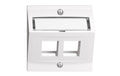 Montageset EDIZIOdue keystone 2-fach leer, Einsatz weiss