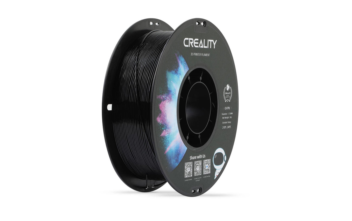 Creality, Filament TPU, Schwarz, 1.75 mm, 1 1.75mm Filament, 210-240 Grad, 1Kg, Schwarz