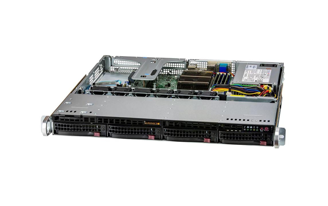 Supermicro SYS-510T-M: LGA-1200 1U, up to 128GB RAM, 4x 3.5", 350W