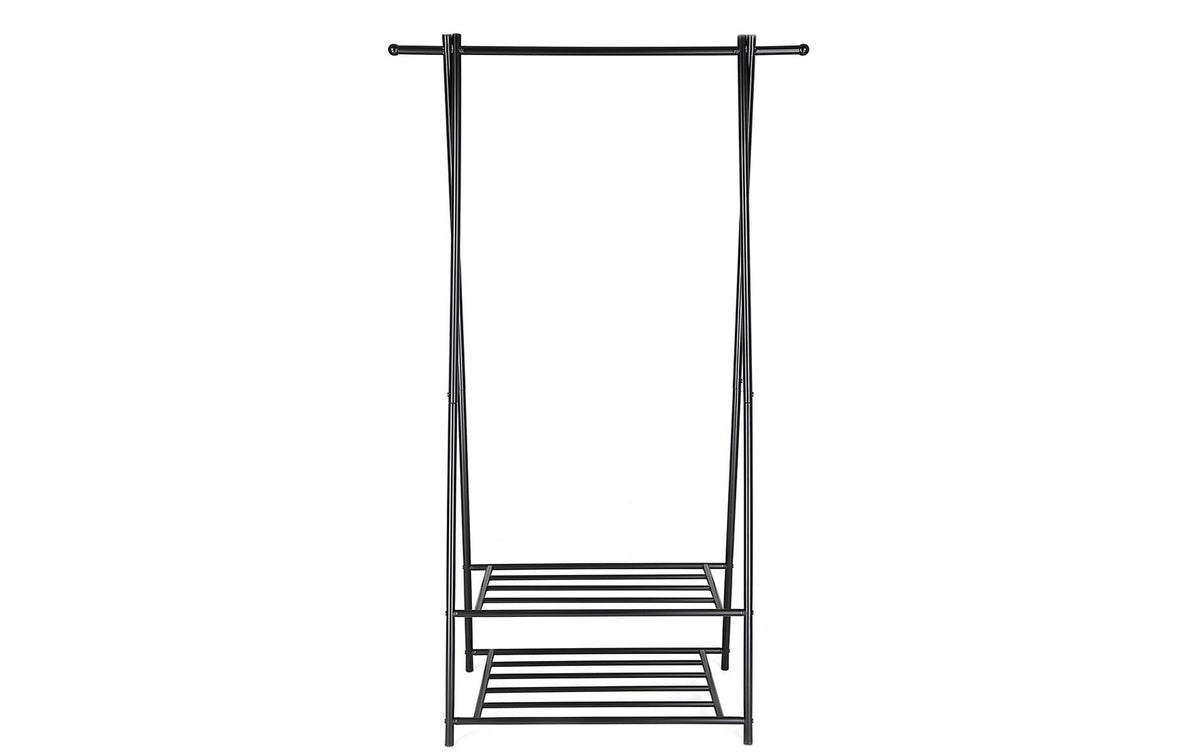 Songmics Kleiderständer Schwarz, Metall 87.5x155x41 cm (BxHxT),Traglast verschieden