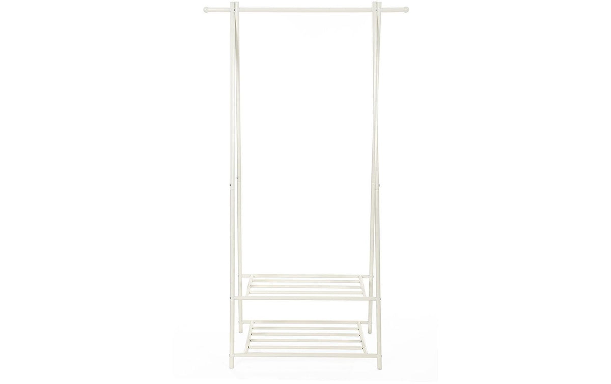 Songmics Kleiderständer Weiss, Metall 87.5x155x41 cm (BxHxT),Traglast verschieden