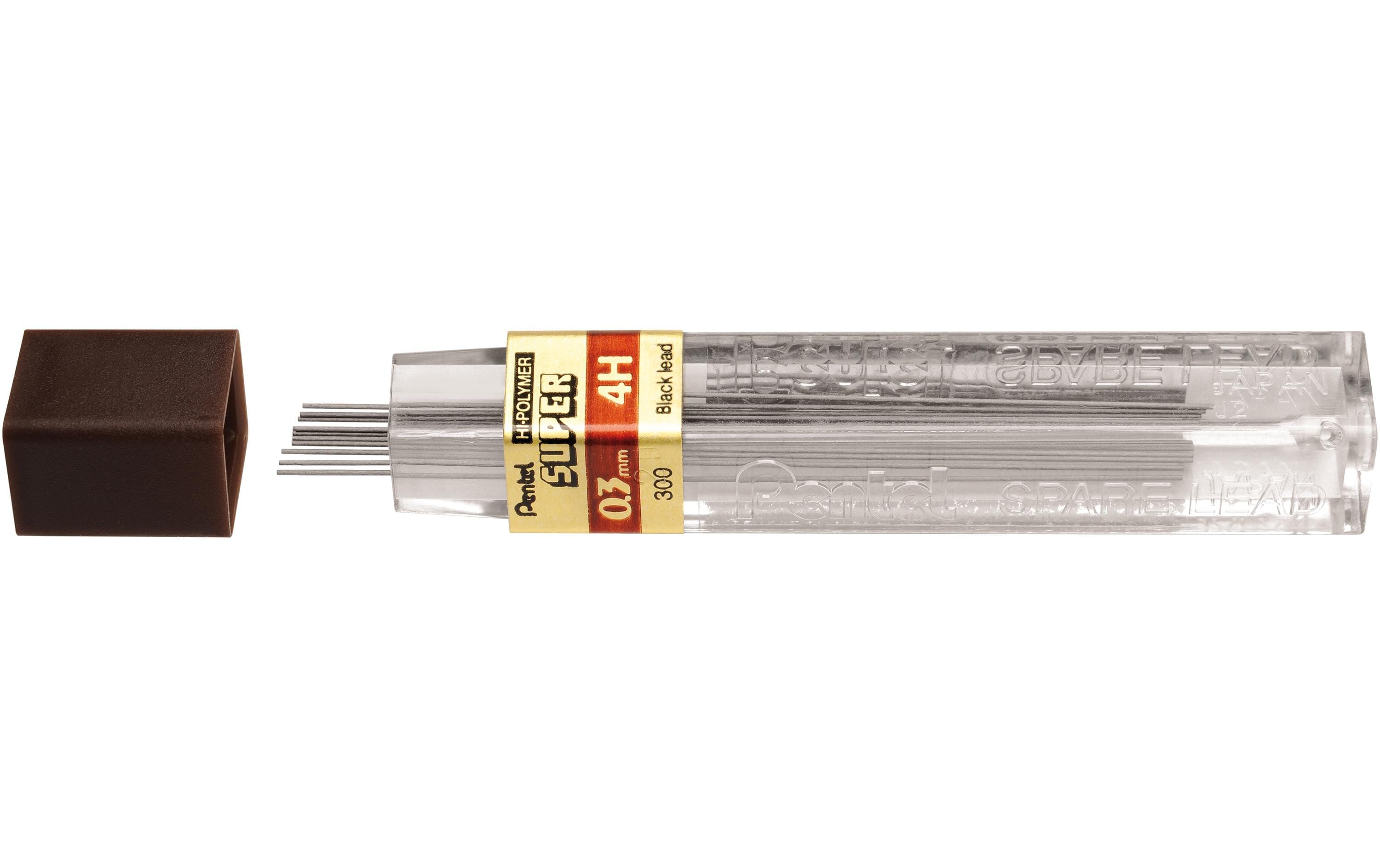 Pentel Minen Hi-Polymer Super 0.3 mm, 4H, Dose mit 12 Minen