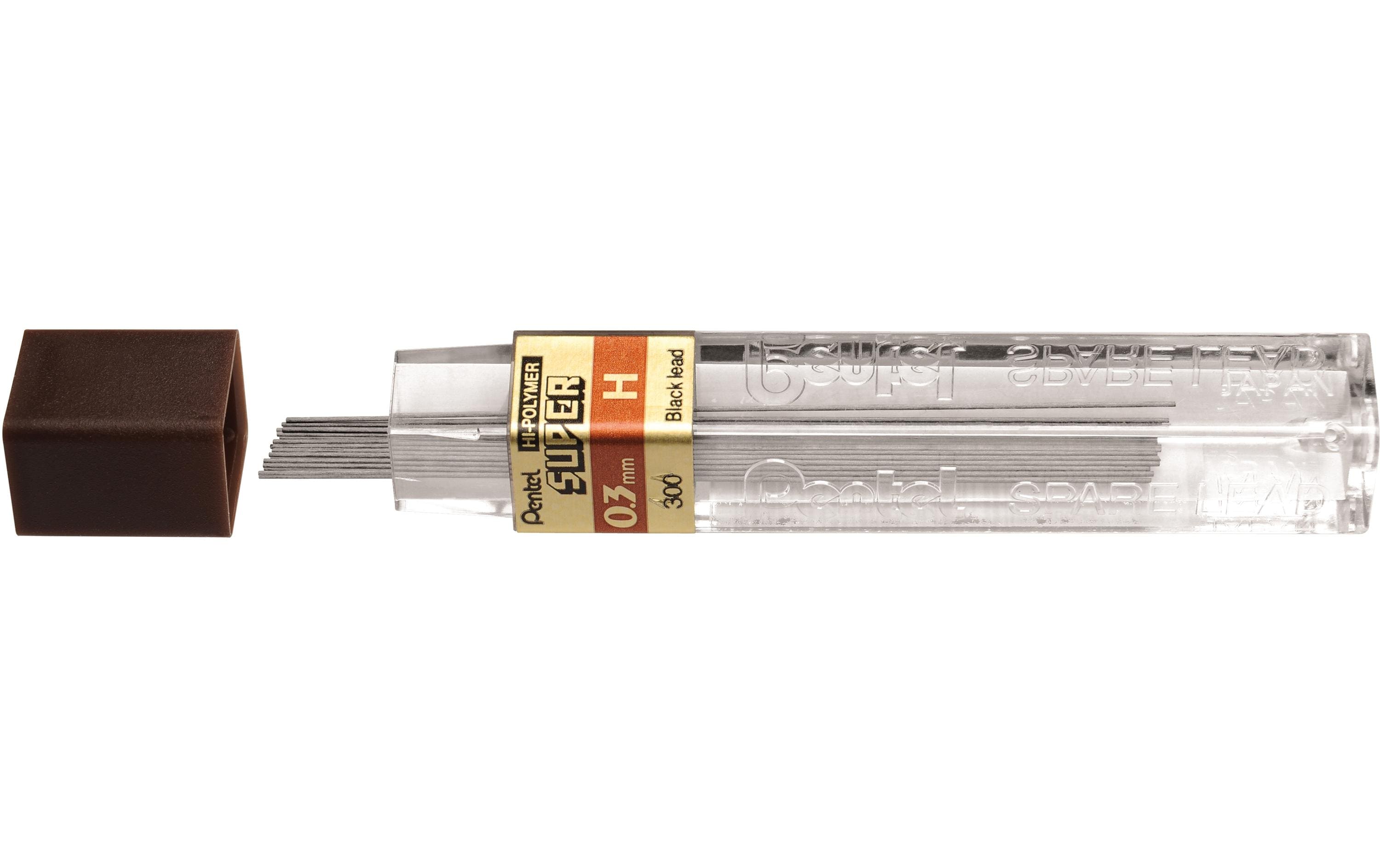 Pentel Minen Hi-Polymer Super 0.3 mm, H, Dose mit 12 Minen