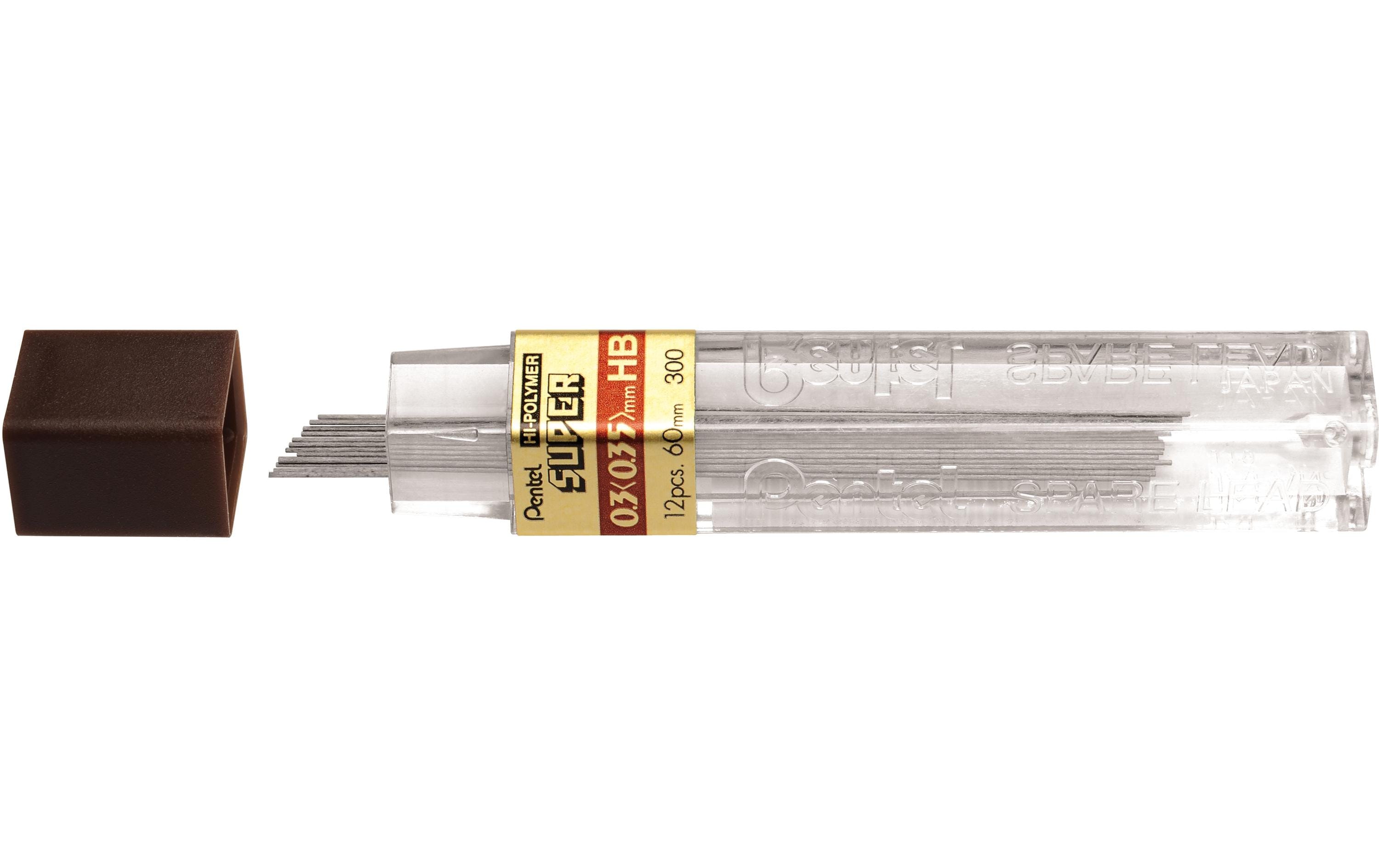 Pentel Minen Hi-Polymer Super 0.3 mm, HB, Dose mit 12 Minen