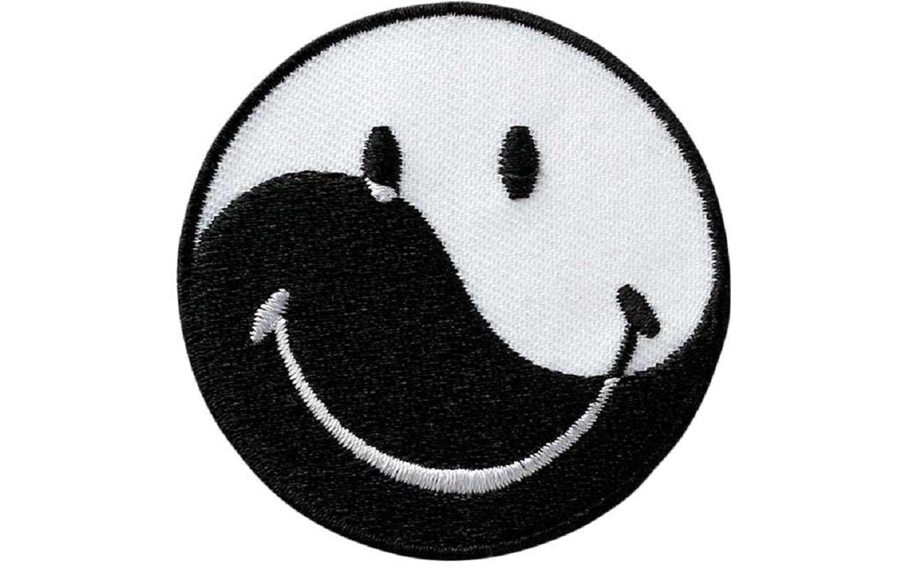 Monoquick Aufbügelbild Midi Smiley Ying Yang