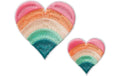 Monoquick Aufbügelbild Midi Herzen Regenbogen 2 Stk.