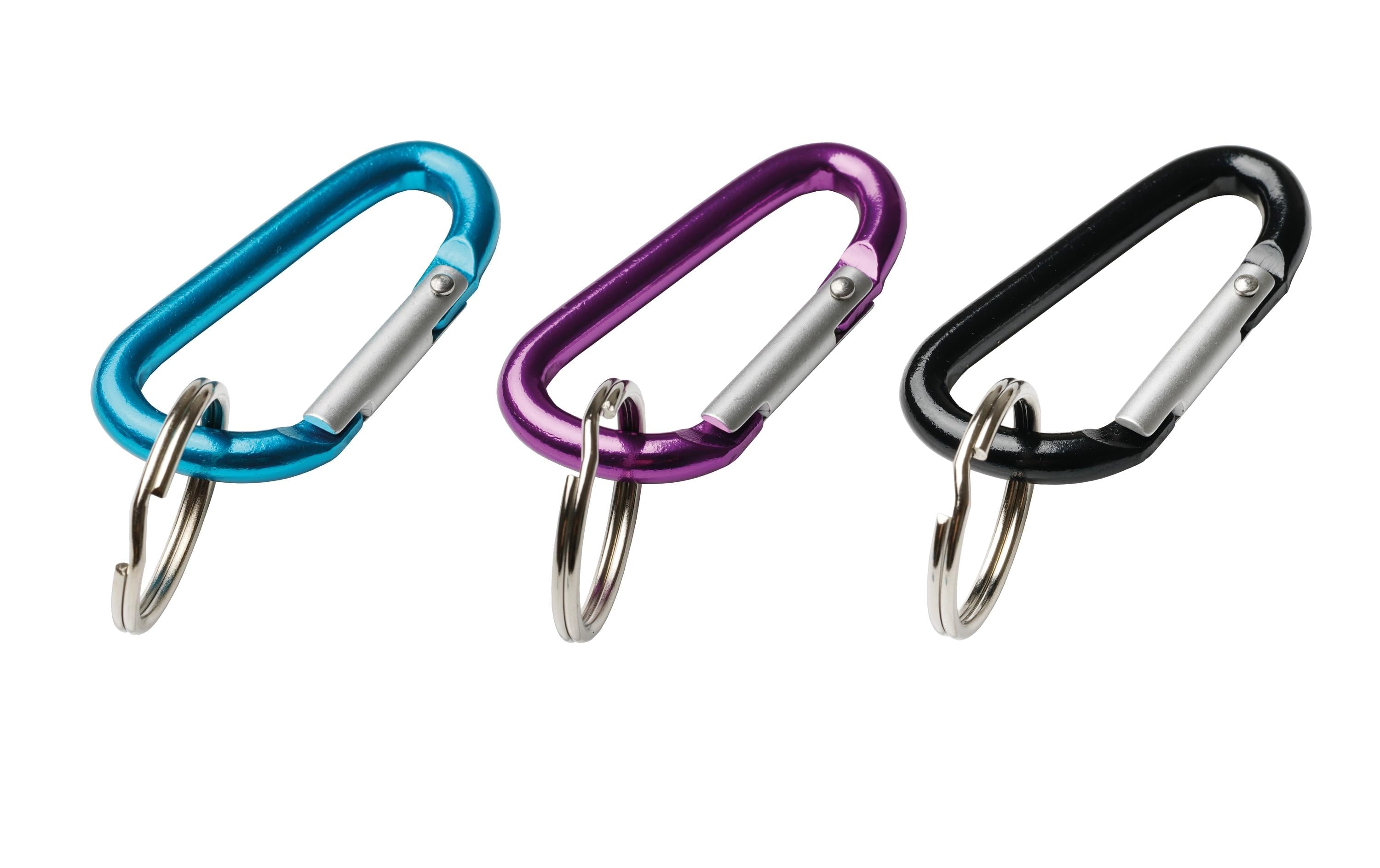 Rieffel Schlüsselkarabiner 50 mm. 2 Stück, assortiert