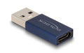 Delock USB3.2 Adapter A-Stecker zu C-Buchse bis 10 Gbps, blau