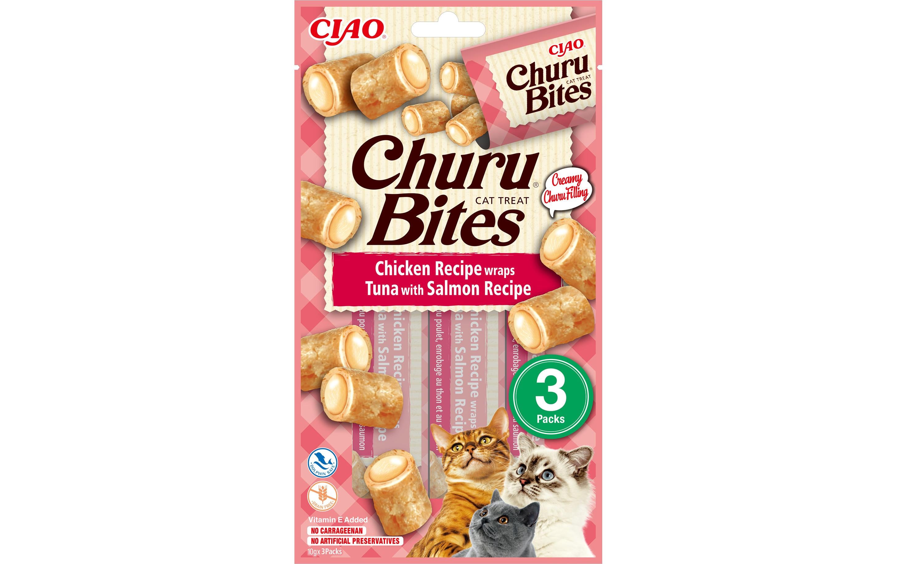 Ciao Churu Bites Thunfisch, Lachs & Huhn 3 x 10g