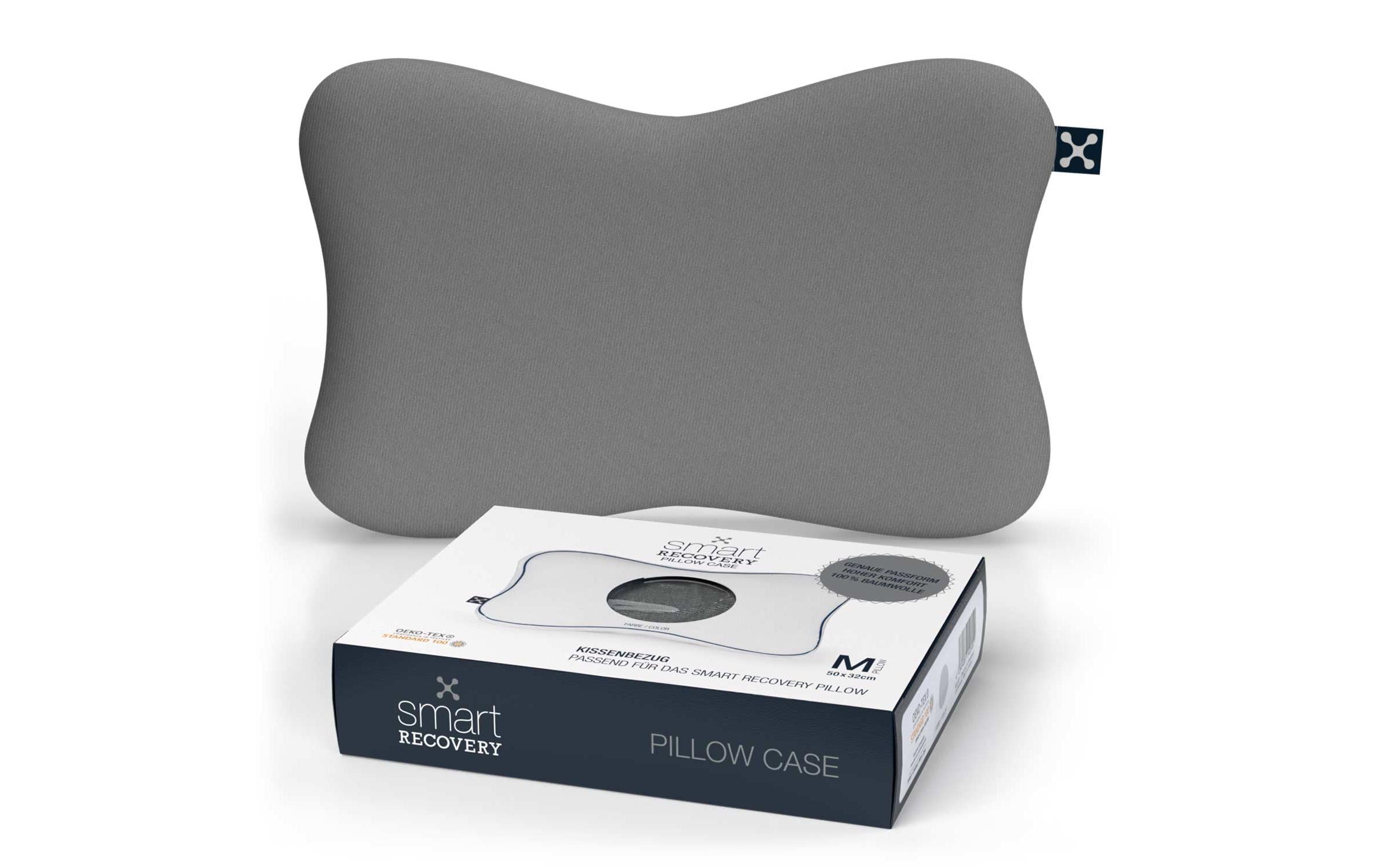 Smart Sleep smart Recovery Pillow Case Bezug, 100% Baumwolle, 40°C, Grau