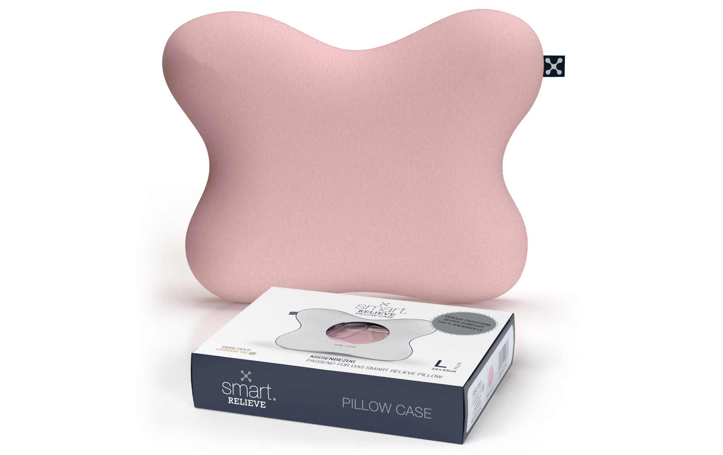 Smart Sleep smart Relieve Pillow Case Bezug, 100% Baumwolle, 40°C, Rose