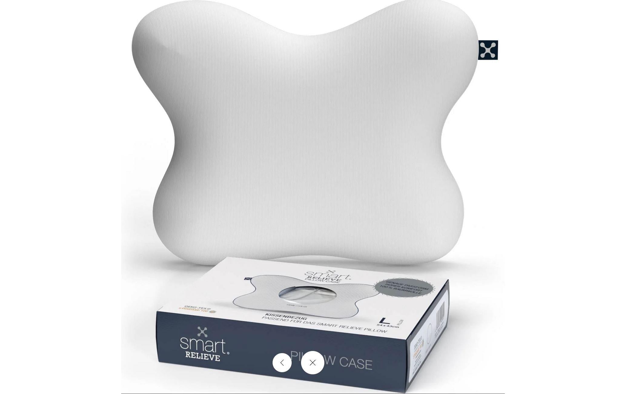Smart Sleep smart Relieve Pillow Case Bezug, 100% Baumwolle, 40°C, Weiss