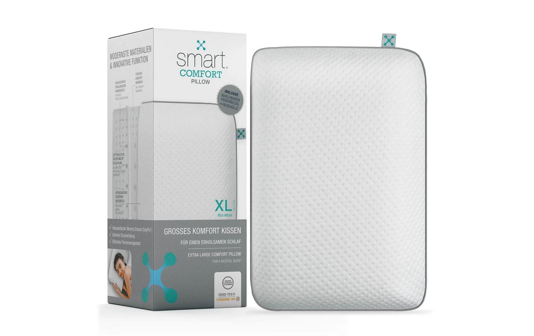 Smart Sleep smart Comfort Pillow Grösse: Extra Large, Härtegrad: Fest