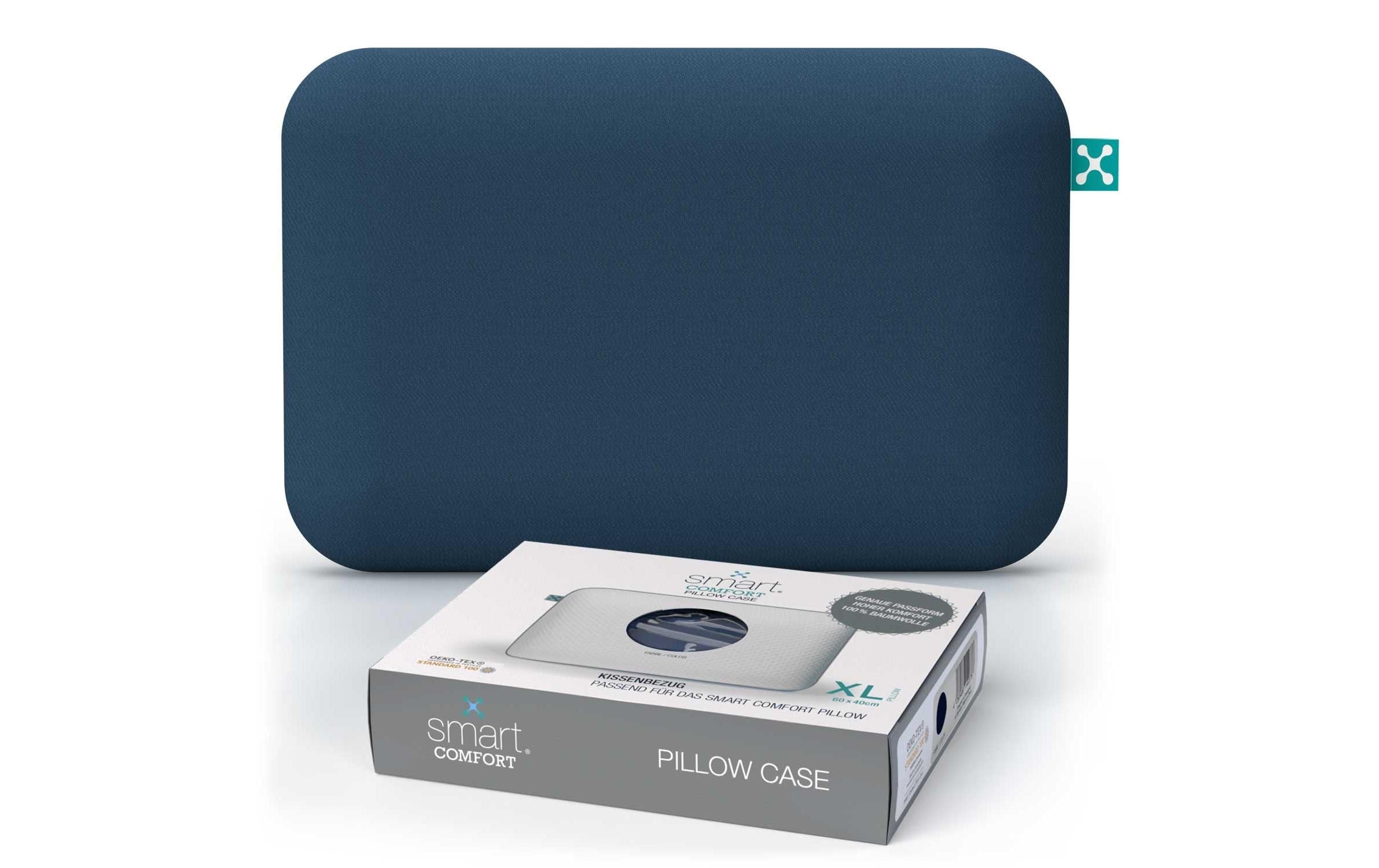 Smart Sleep smart Comfort Pillow Case Bezug, 100% Baumwolle, 40°C, Dunkelblau