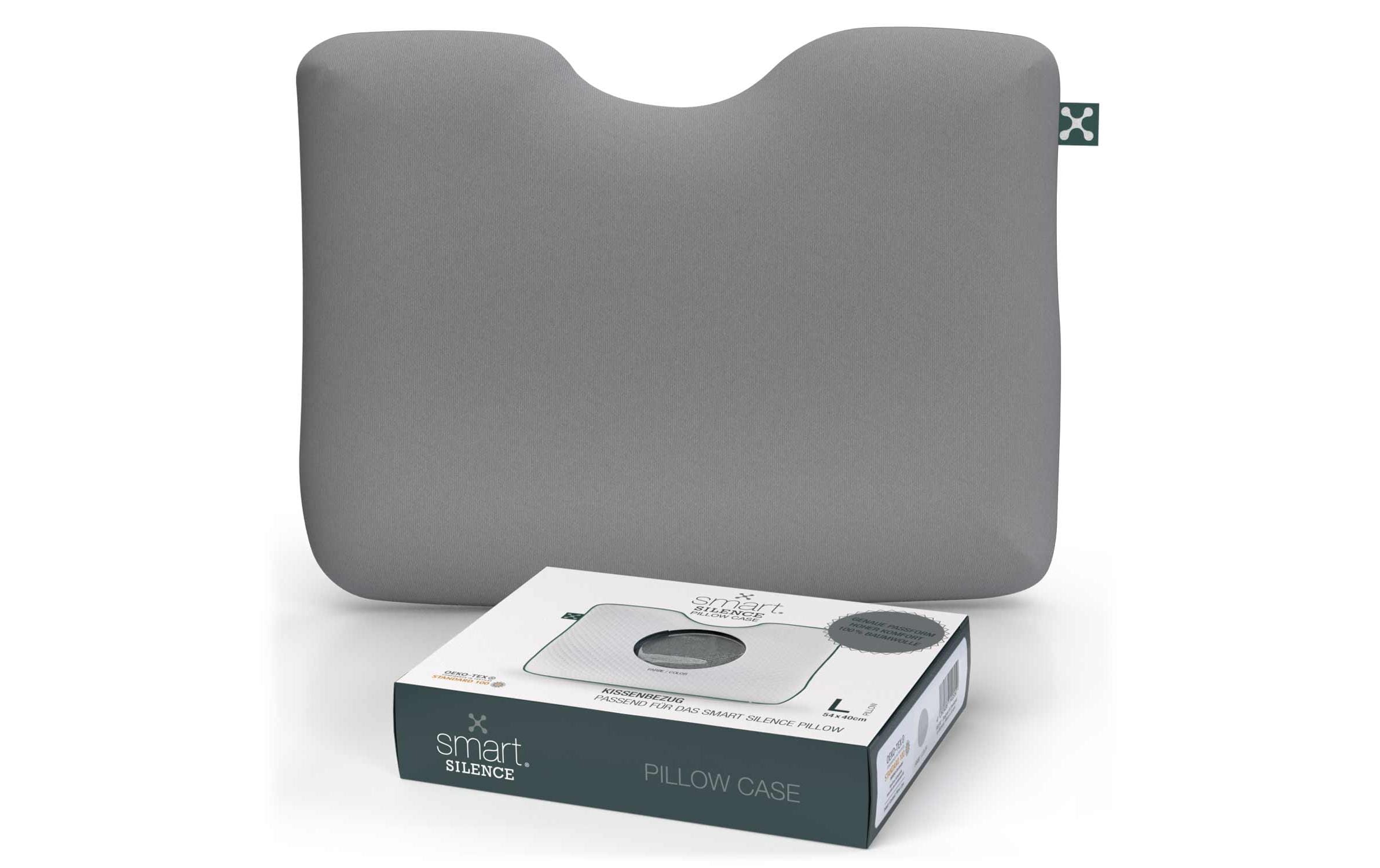 Smart Sleep smart Silence Pillow Case Bezug, 100% Baumwolle, 40°C, Grau