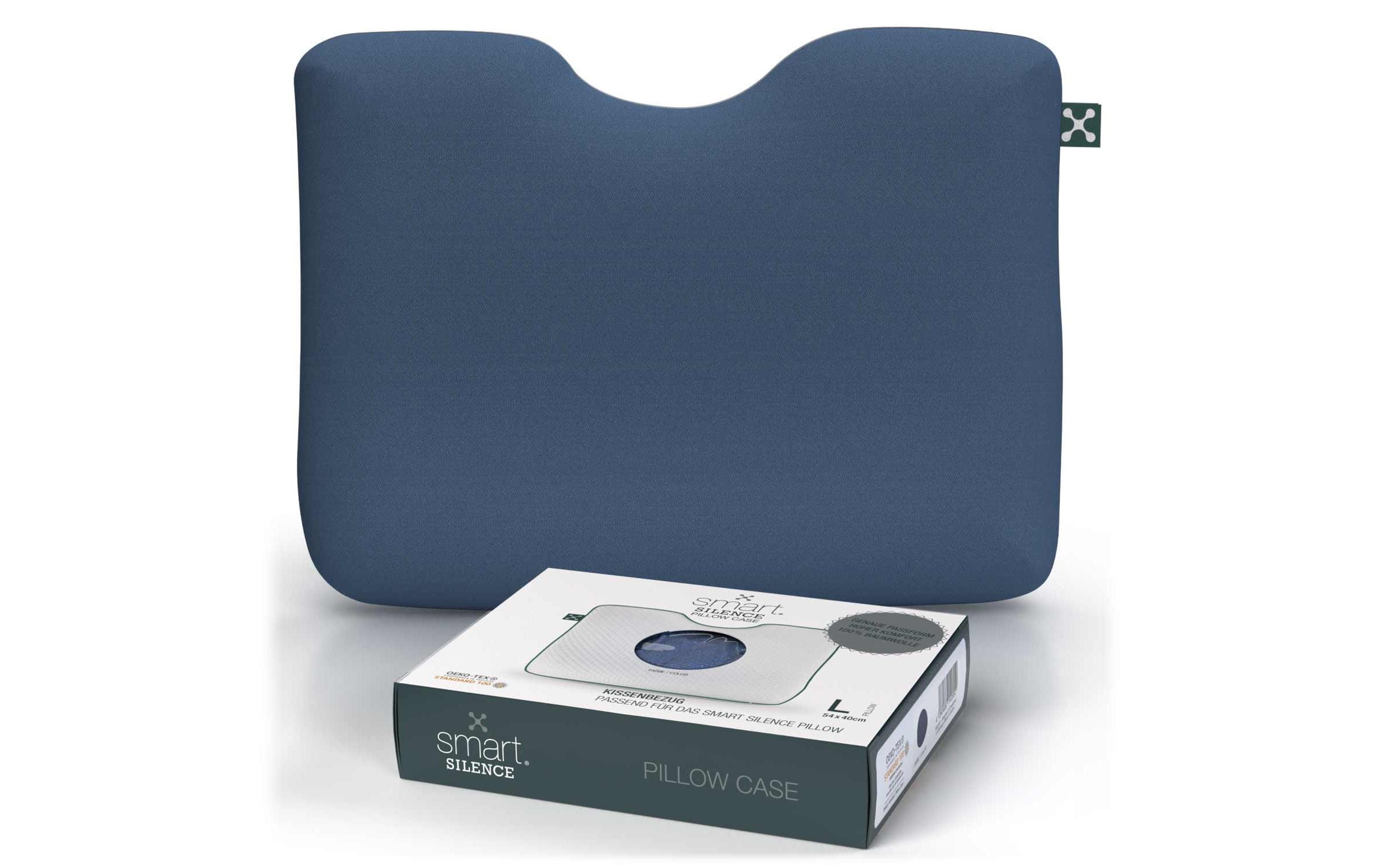 Smart Sleep smart Silence Pillow Case Bezug, 100% Baumwolle, 40°C, Dunkelblau