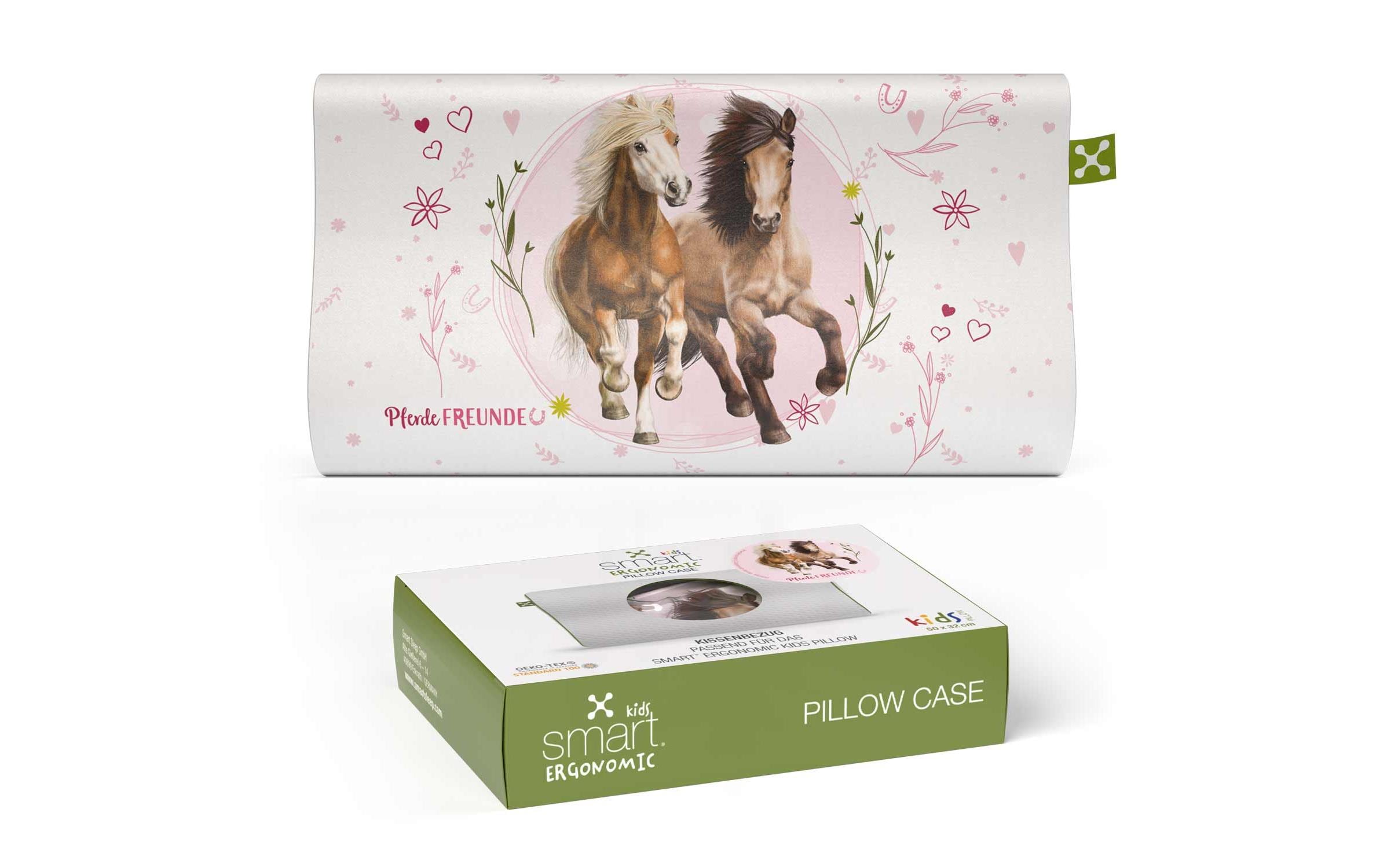 Smart Sleep smart Kids Ergon. Pillow Case Bezug, 100% Baumwolle, 40°C, Pferde