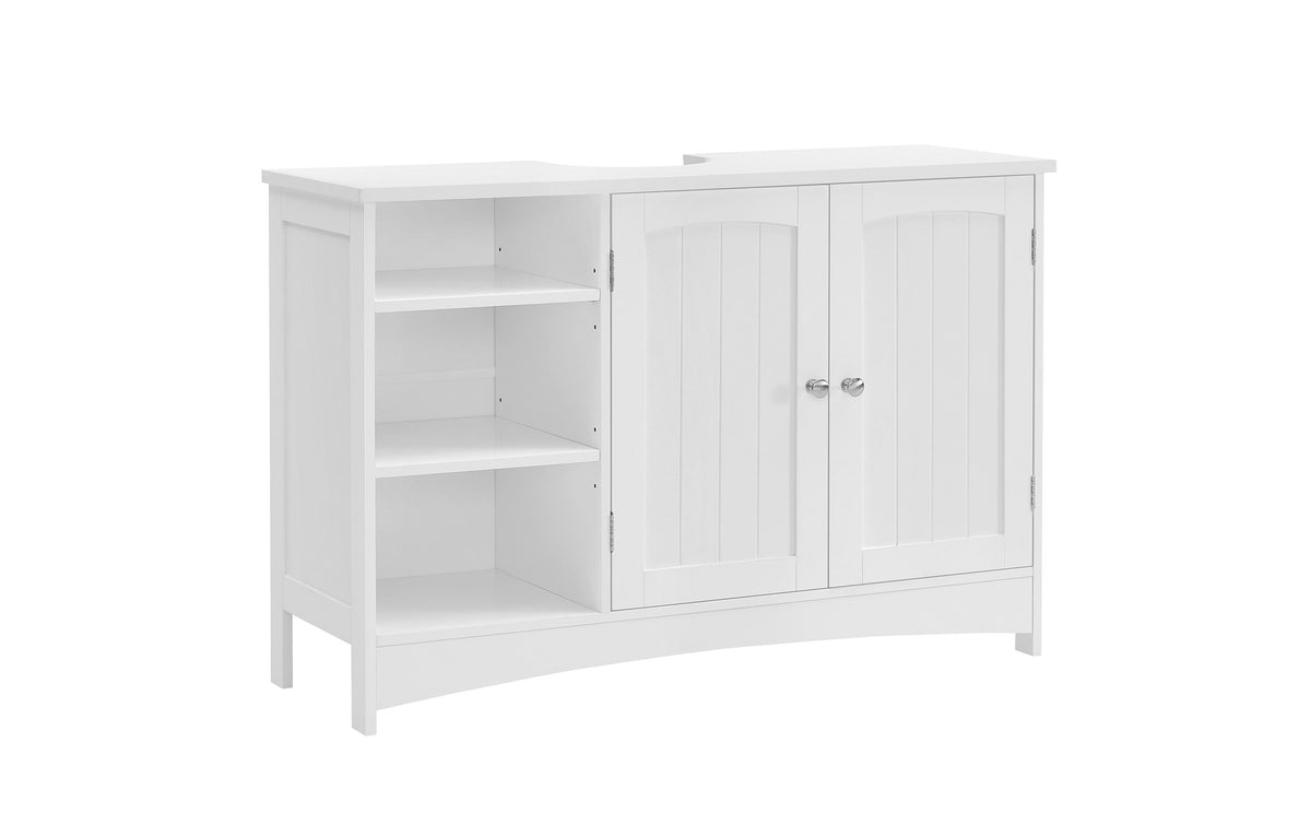 Vasagle Waschbeckenunterschrank, Weiss 90x30x60 cm (LxBxH), 2 Türen