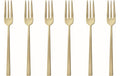 Sambonet Kuchengabel Rock Antique 6er Set, Champagne, PVD, GK