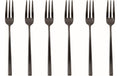 Sambonet Kuchengabel Rock Diamond 6er Set, Schwarz, PVD, GK