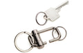 TROIKA Schlüsselanhänger 2 Way Key mit 3 Ringen, Schiebeverschluss, gunmetal