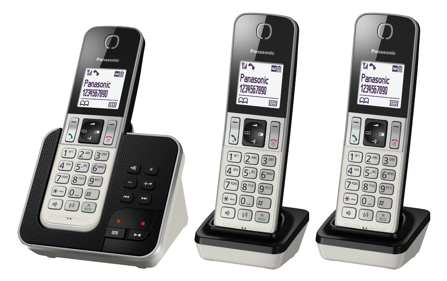 Panasonic KX-TGD323SLW TRIO analog, mit AB