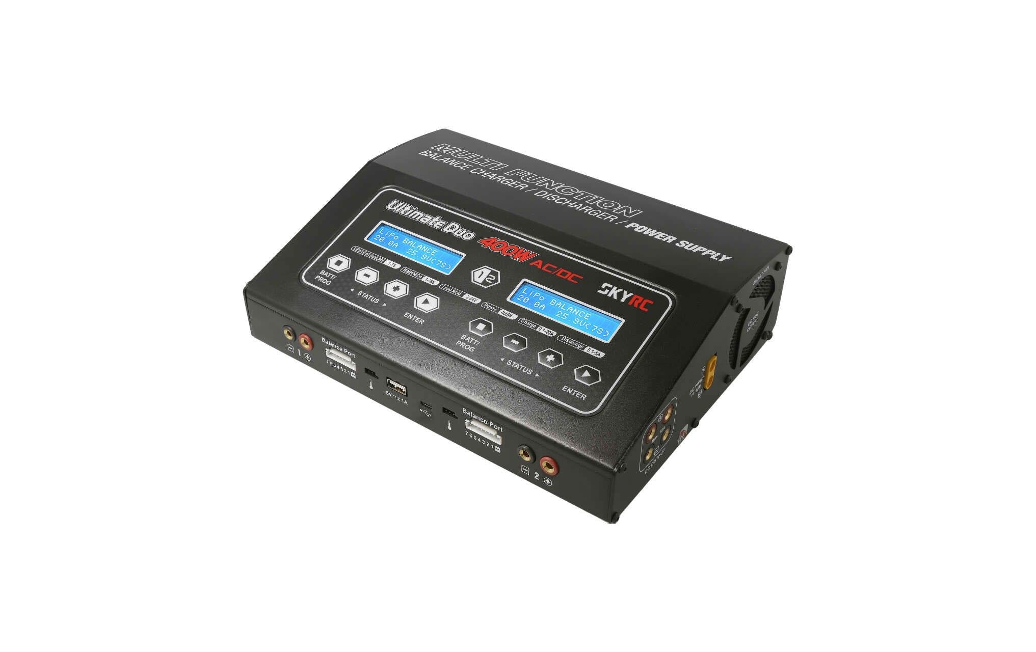 SkyRC D400 AC/DC 2x200W Zweikanal Ladegerät