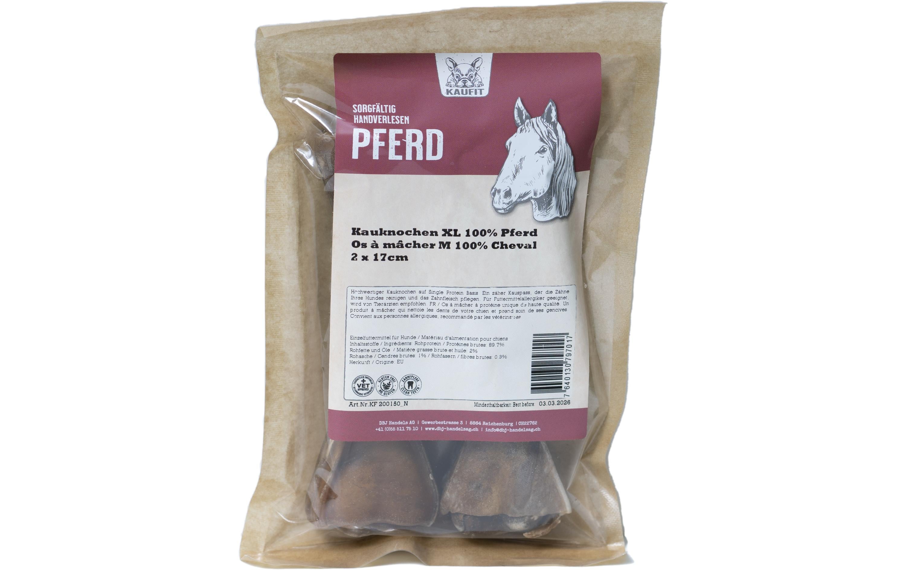 Kaufit Kauknochen Pferd 2 x 17cm 200g