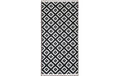 CHALET Teppich Corner Schwarz/Weiss Grösse: 140x70x2cm, 100% Baumwolle