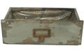 CHALET Schublade Antik Deko grau/grün Fichte aus China, Grösse: 27x12.5x9cm