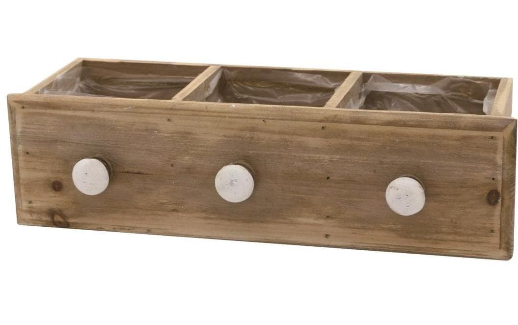 CHALET Schublade Antik mit Knöpfen Fichte aus China, Grösse: 32x10x9cm
