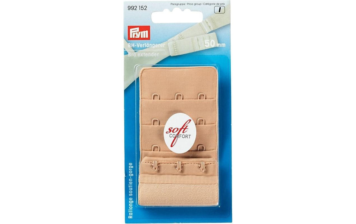 Prym BH-Verlängerer zum Einhaken, haut 50 mm, 3 x 3 Haken, Karte
